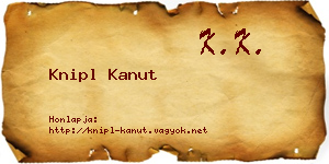 Knipl Kanut névjegykártya